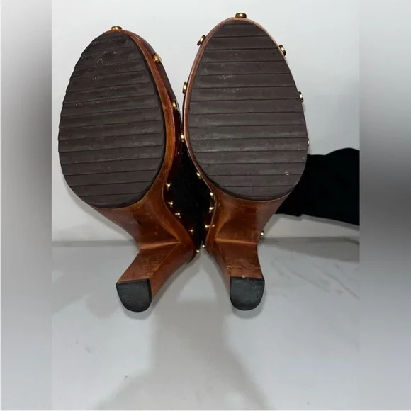 Tory burch Stylish Women's Brown and Gray Heels - Picture 2 of 6
